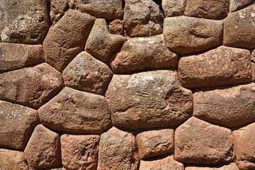 Inca wall in the village Chinchero, Peru