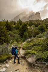 trekking W, Parque nacional Torres del Paine,Sistema Nacional de Áreas Silvestres Protegidas del Estado de Chile.Patagonia, República de Chile,América del Sur
