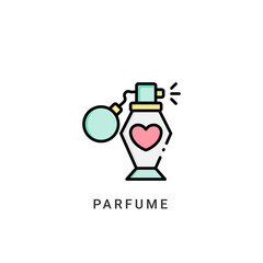 parfume icon vector illustration. parfume icon Lineal Color design.