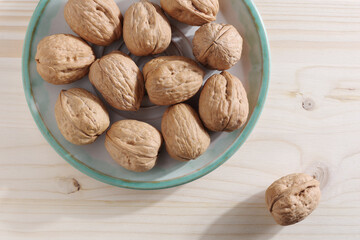 Walnuts on a plate