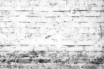 Obraz premium Texture of a brick wall with cracks and scratches which can be used as a background