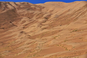 Lake Nuoertu's western megadune's leeward side. Badain Jaran desert-Inner Mongolia-China-1199