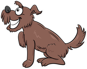 cartoon brown shaggy dog comic animal character