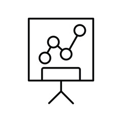 Business growth chart line icon