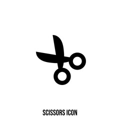 Scissors vector icon. Simple flat icon. Scissor silhouette.