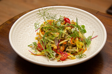 Traditional Italian spaghetti with clams, Spaghetti alle Vongole.