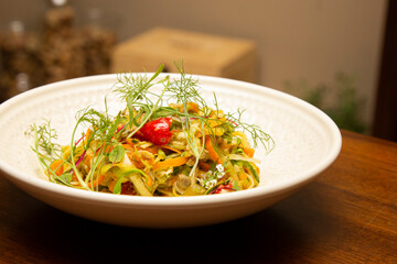 Traditional Italian spaghetti with clams, Spaghetti alle Vongole.