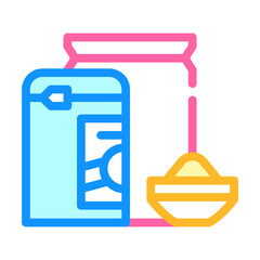 alginate face mask color icon vector illustration