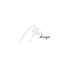 Mk handwritten logo for identity
