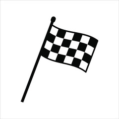 Race flag icon. Competition sport flag line vector icon. Racing flag. Start finish. on white background