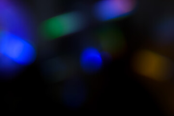 Abstract motion defocused lights on dark background