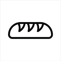 Bread vector icon on white background