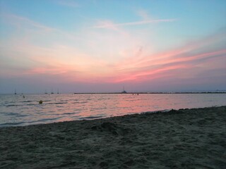 Coucher de soleil marin