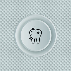 Tooth flat sign. Single flat icon on white background. Vector illustration
