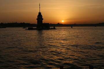Wonderful Sunset Istanbul Maiden's Tower