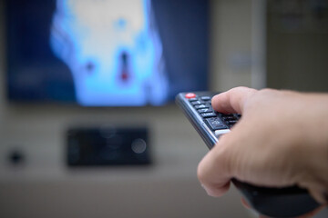 Turning the television on or off with the remote control