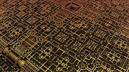 Abstract, computer, fractal design. Fractals are infinitely complex patterns that are self-similar at different scales. 3D-rendering.