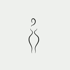 female shape icon vector design
