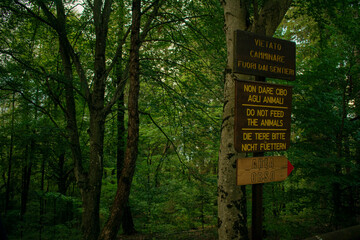 sign in the park