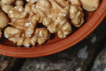 close up of walnuts
