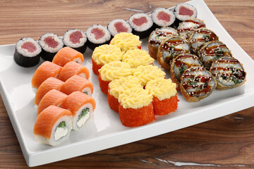 sushi on a plate