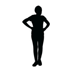 a girl body silhouette vector