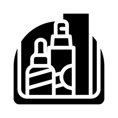 Obraz premium face care kits gift glyph icon vector illustration