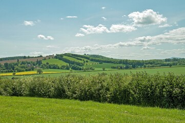 Summertime landscape in England.