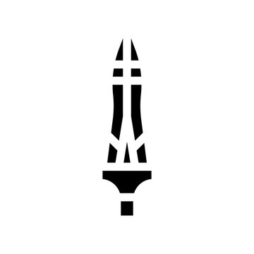 spear of longinus glyph icon vector illustration