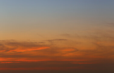 Sky and clouds after sunset,twilight sky background.
