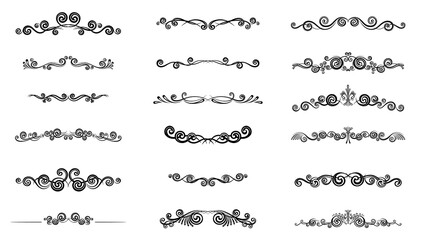 Text Divider icons set