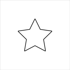 black star icon on white background, vector illustration