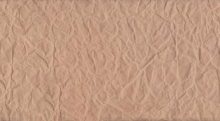 Crumpled brown paper of texture background.