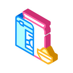 alginate face mask isometric icon vector illustration