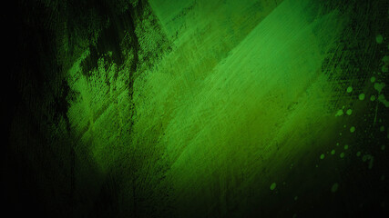 Horror Wall texture in paint in green tones, wallpaper design, abstract background color, scratches...