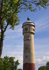 Old water tower in Zary. Poland
