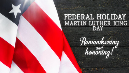 national federal holiday in USA Martin Luther King Day MLK background	
