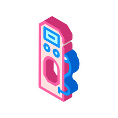 charging station electric cars isometric icon vector illustration