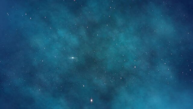 Space Universe With Stars And Galaxies Moving