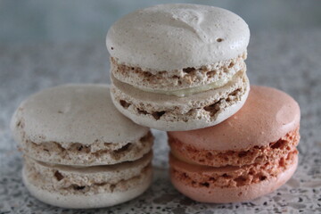 macaroons on a wooden background