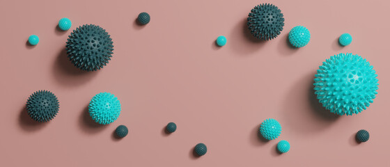 New covid-19 conoravirus outbreak. 3D illustration