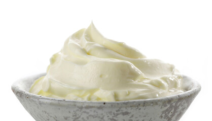 closeup of whipped mascarpone cream