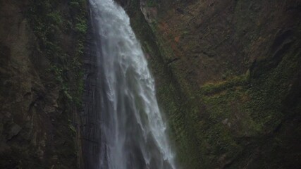 Cliff And Air Terjun Kabut Pelangi Waterfall