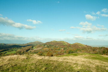 Fototapeta na wymiar Malvern hills in the summertime of England.