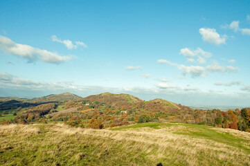 Malvern hills in the summertime of England.
