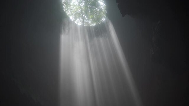 Sun Rays Streaming Through Goa Jomblang