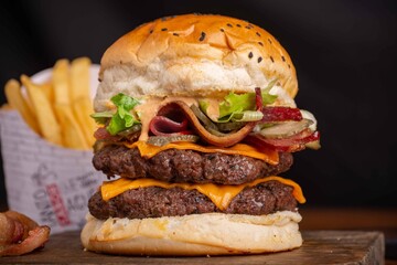 Hamburguer gourmet gigante