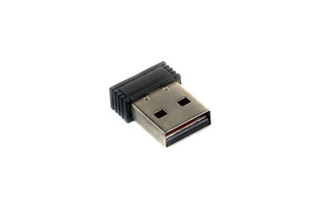 macro photo USB pendrive isolated on white background