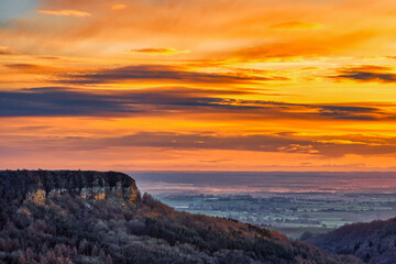 sunset in the mountains