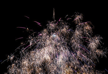 fireworks in the night sky